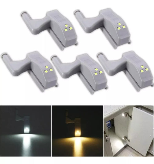 10 Pcs Luz Led Sensor Lampara Bisagra Gabinete Closet Estant