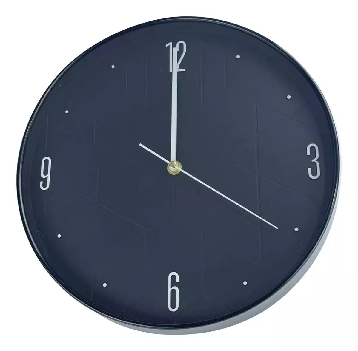 Reloj De Pared Grande 30 Cm Negro Elegante Con Diseño 3d