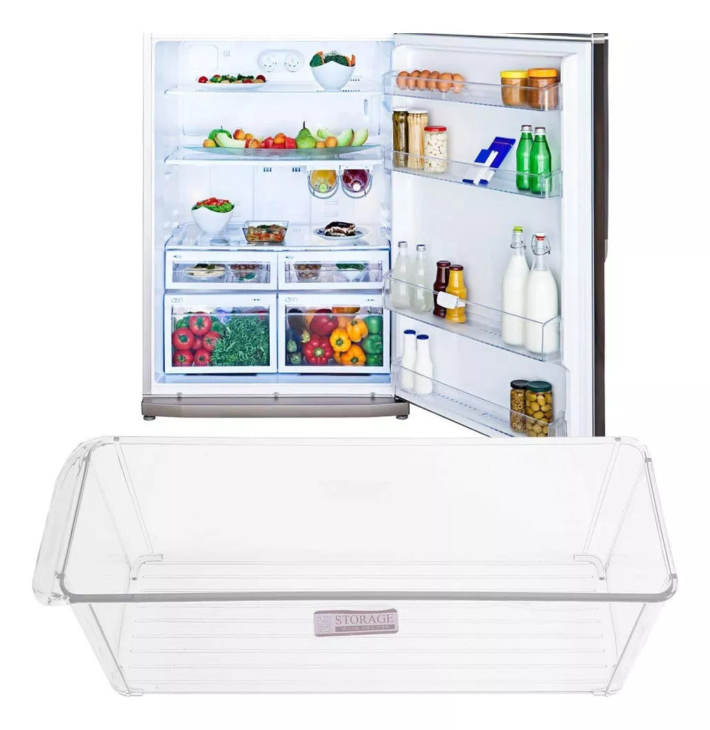 Organizador Para Refrigerador Plástico Transparente 30 x 10 x 10