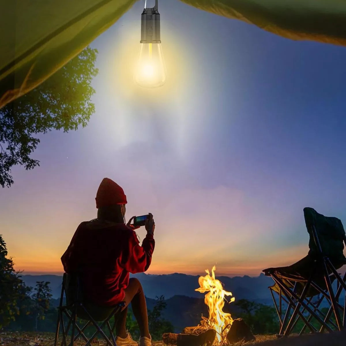 Lampara Ampolleta Portátil Usb Camping Emergencia Recargable