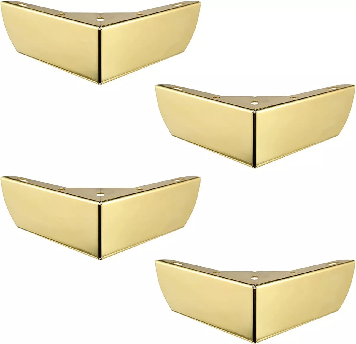 Pack 4 Patas Gold Metálicas L H 5,5cm Muebles, Camas, Sofás