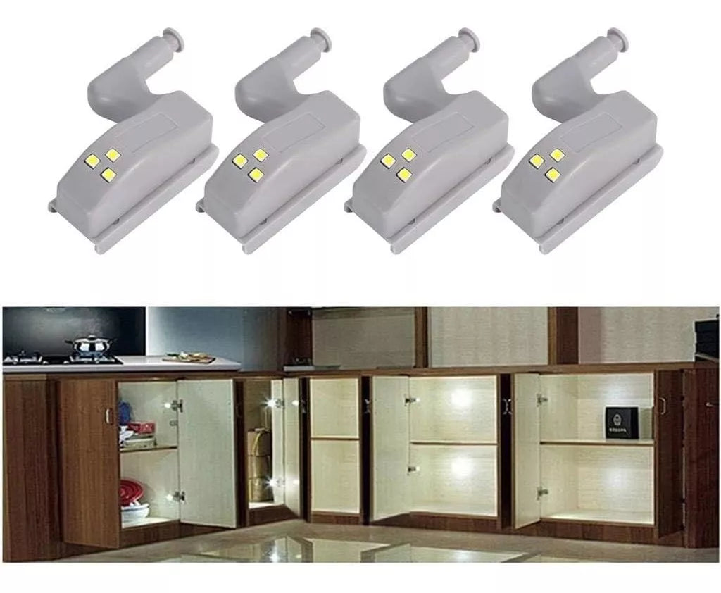 10 Pcs Luz Led Sensor Lampara Bisagra Gabinete Closet Estant