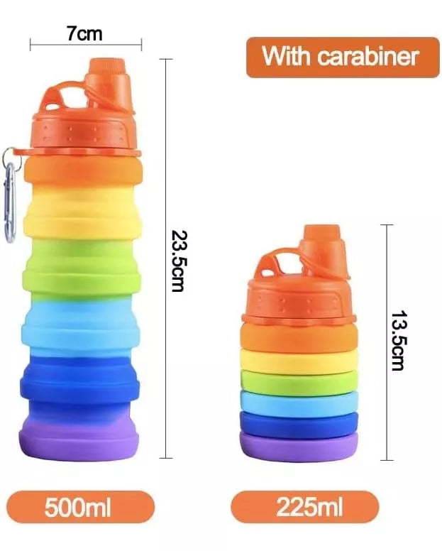 Botella De Agua Plegable Escolar Deportiva Para Niños